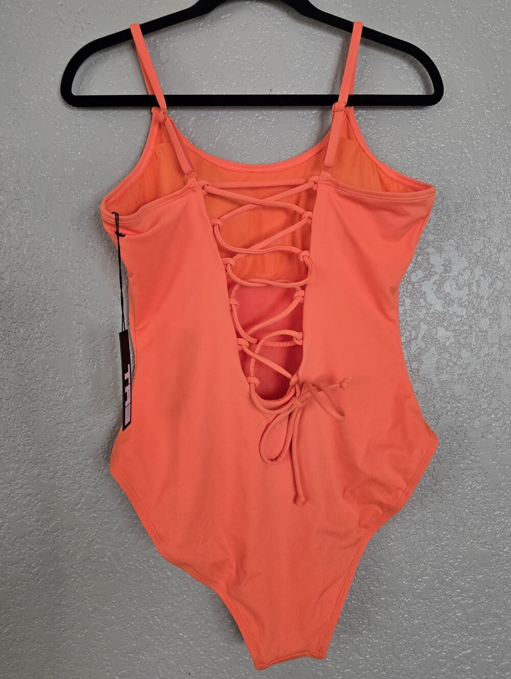 TA3 Lacey Orange One Piece Swimsuit Large RL 2.0 NWT